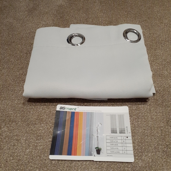 Grey Curtain Panels-  NWT - Picture 2 of 4
